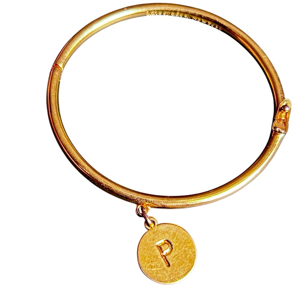 Kate Spade “P” initial monogram bangle bracelet